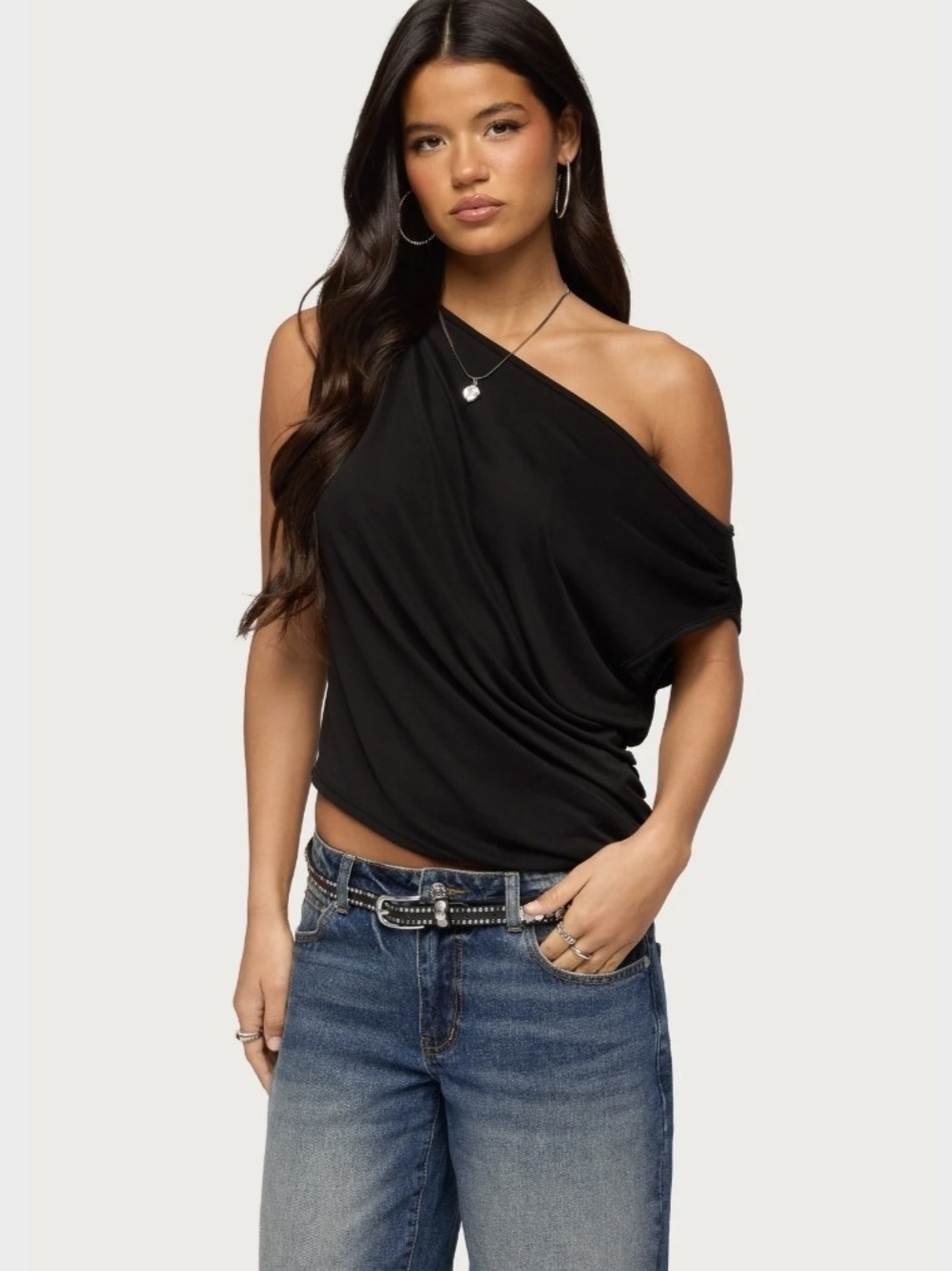 Ofelia Asymmetric Off Shoulder Ruched